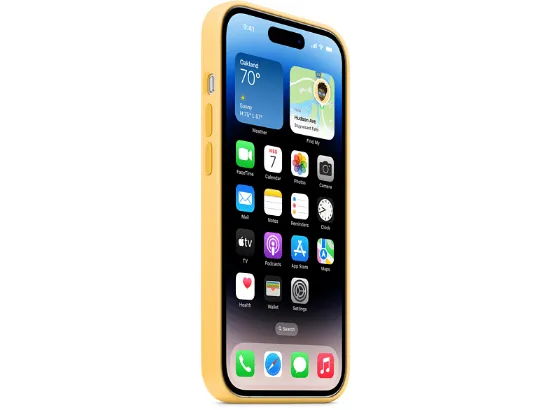 APPLE iPhone 14 Pro  Silikon Telefon Kılıfı Sıcak Sarı resmi